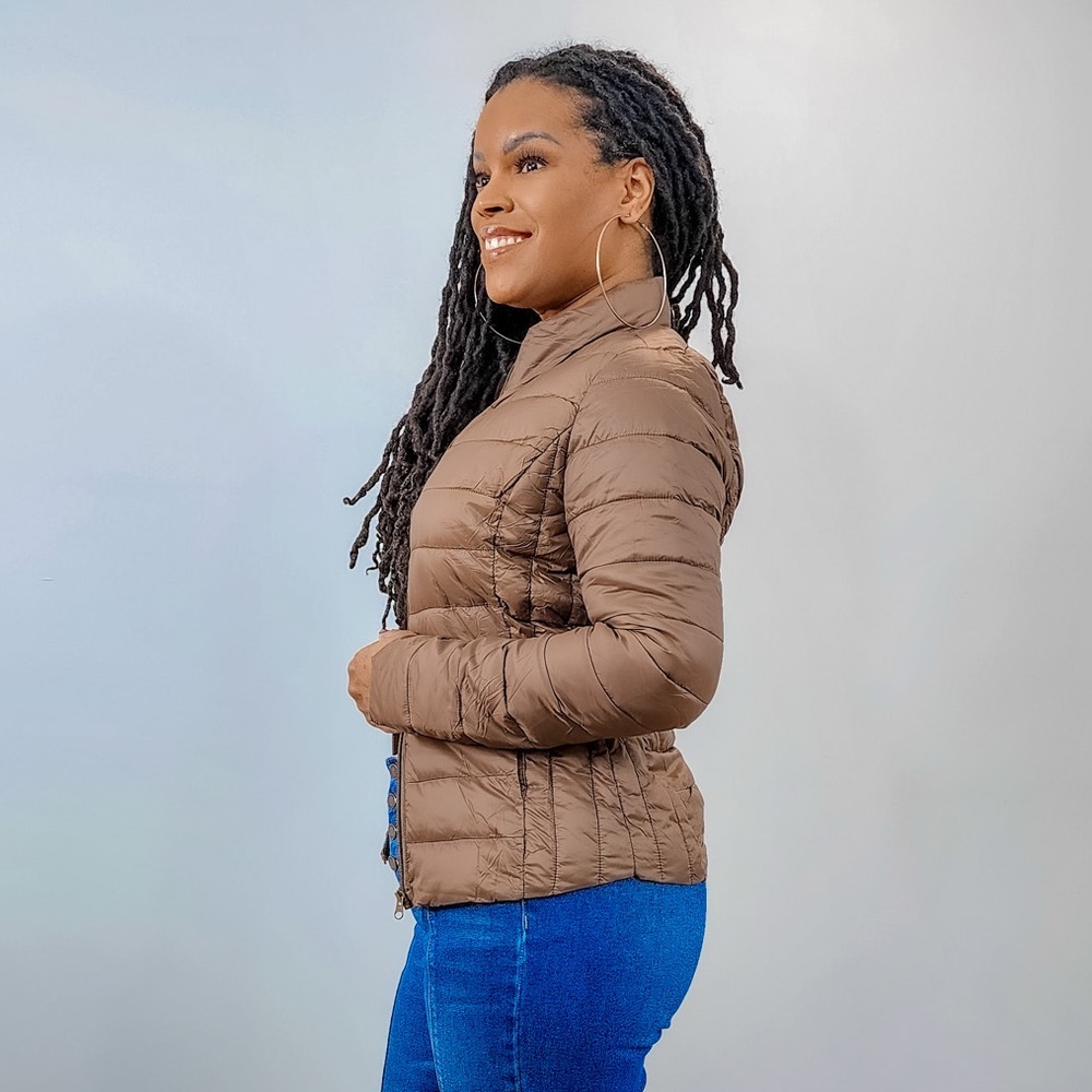 Brown Thermal Puffer Jacket - Picture 2 of 3